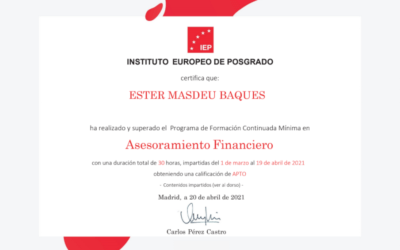 Ens renovem com a assessors financers acreditats