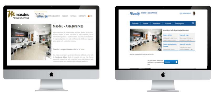 Portals web de Masdeu Assegurances- Allianz